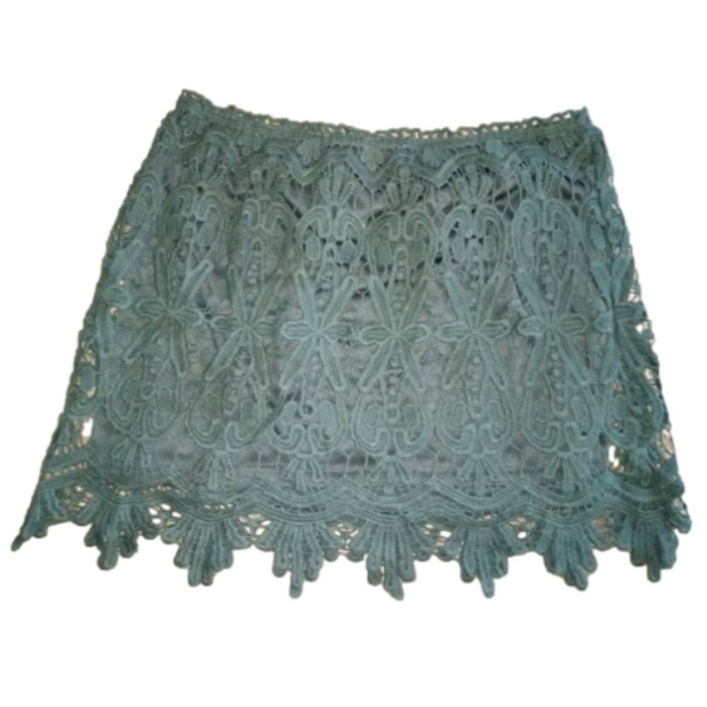 Young Threads Black Lacy Mini Skirt - Picture 2 of 4